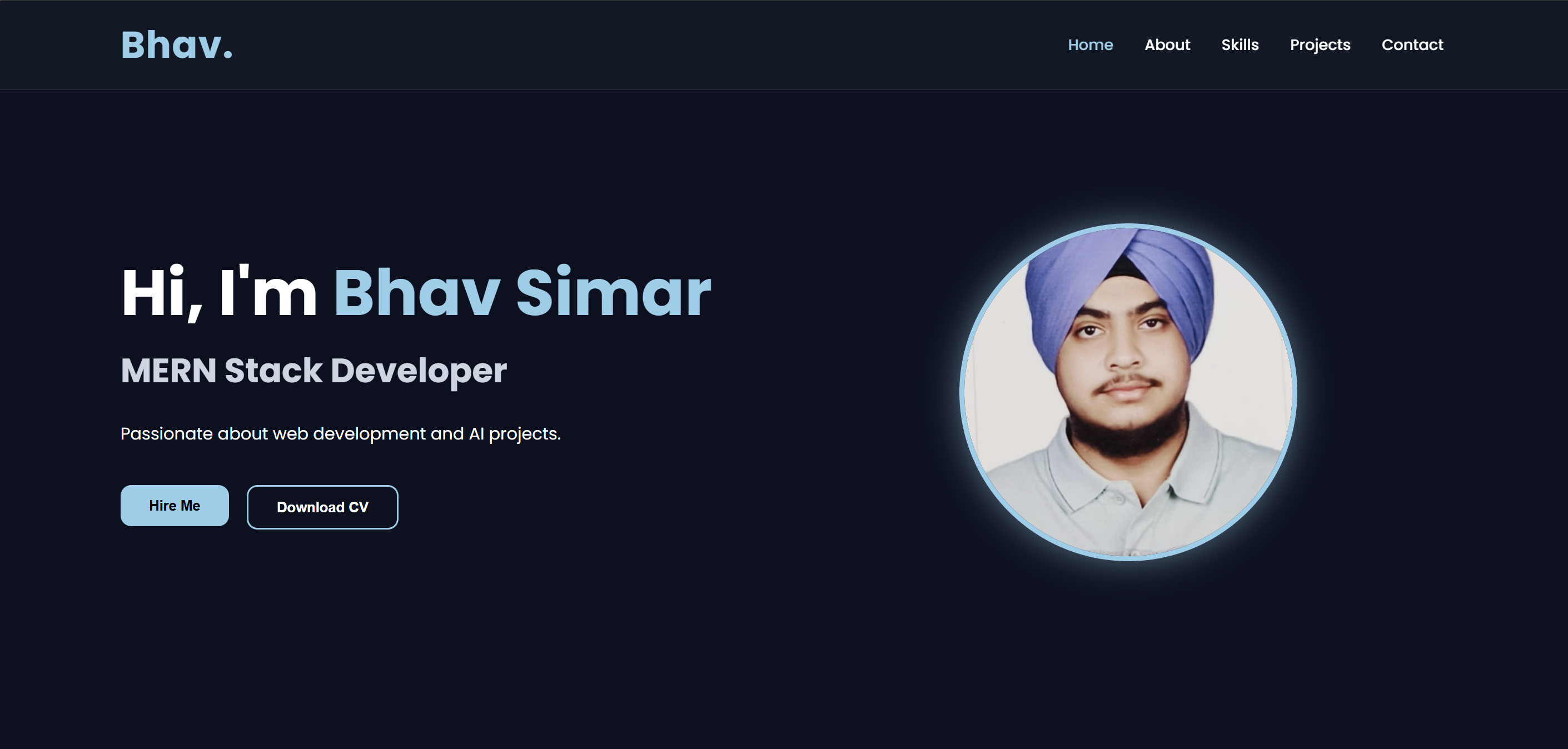 Bhav Simar | Full Stack Developer